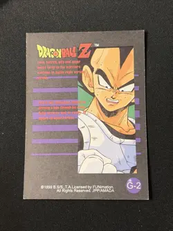 1999 Funimation Dragon Ball Z DBZ Card G-2 Son Goku Gold Foil JPP/Amada Super - Image 2