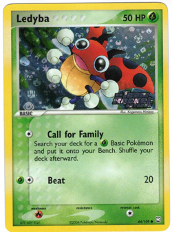 Ledyba 64/109 EX Team Rocket Returns Reverse Holo Common Stamped Pokemon Card - Image 1