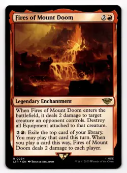 MTG NM Normal Fires of Mount Doom 294 R Universes Beyond: The Lord of the Rings: - Image 1