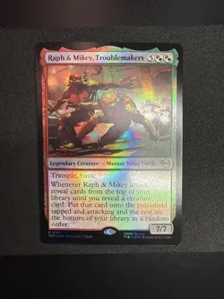 Raph & Mikey, Troublemakers - 167 - TMT - NM - MTG Magic the Gathering - Image 1