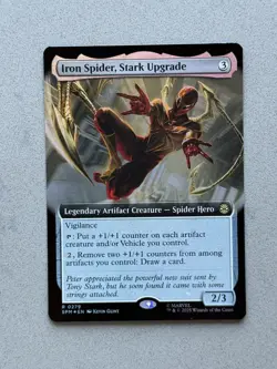 Iron Spider, Stark Upgrade (Extended Art) #279 (Foil) Spider-Man Magic MTG - NM - Image 3