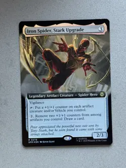 Iron Spider, Stark Upgrade (Extended Art) #279 (Foil) Spider-Man Magic MTG - NM - Image 4