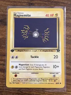 Pokemon TCG Magnemite 1st Edition Team Rocket 60/82 LP - Image 1