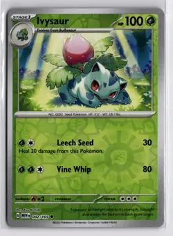 Pokemon 151 Ivysaur 002/165 Uncommon Reverse Holo - Image 1