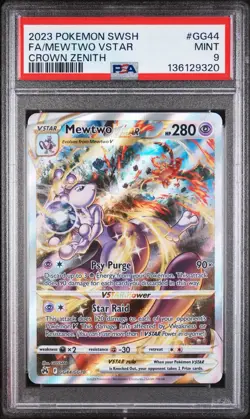 Mewtwo VSTAR GG44/GG70 Pokemon TCG Crown Zenith - PSA 9 MINT - Image 1