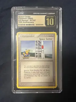 2005 Pokemon EX Deoxys Space Center #91/107 CGC 10 Pristine - Image 1