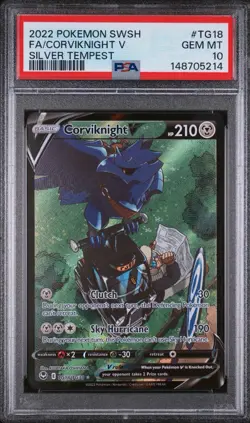 Corviknight V TG18/TG30 Pokemon TCG Silver Tempest Alternate Art PSA 10 - Image 1