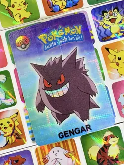 Pokemon Gengar Vintage Pocket Monsters Vending HOLO Prism Sticker 99 Nintendo - Image 1