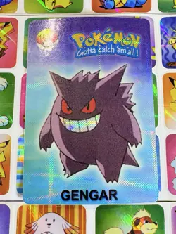 Pokemon Gengar Vintage Pocket Monsters Vending HOLO Prism Sticker 99 Nintendo - Image 4