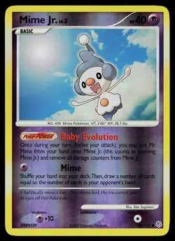 Pokemon Card - Mime Jr. Diamond and Pearl 90/130 Common Reverse Holo - Image 1