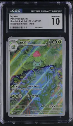 Pokemon 151, Ivysaur #167 Scarlet & Violet 151 Holo Illustration Rare CGC 10!!! - Image 1