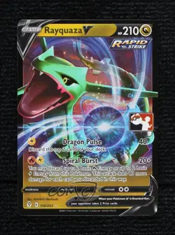 Rayquaza V Pokemon Sword & Shield Evolving Skies Pokemon League Promo #110 - Image 1