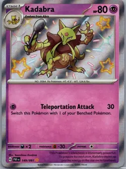 Kadabra 149/091 Shiny Rare Paldean Fates Pokemon Near Mint - Image 1