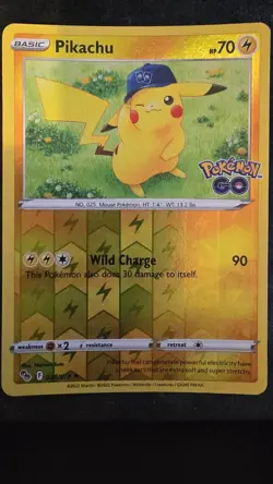 Pikachu (28) Reverse Holofoil Pokemon GO 028/078 NM - Image 1