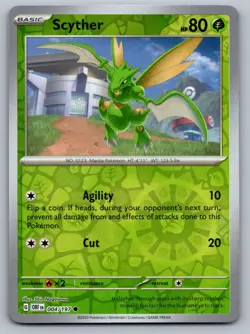 Pokemon TCG SV03: Obsidian Flames Scyther 004/197 Reverse Holo - Image 1