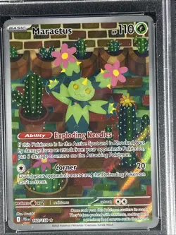2025 Pokemon Journey Together Illustration ** MARACTUS ** 160/159 💎 PSA 10 💎 - Image 2