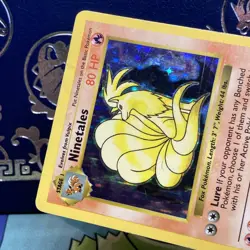 Ninetales - Black Flame Shadowless Holo 12/102 Base Set Pokemon TCG MP - Image 3