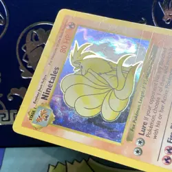 Ninetales - Black Flame Shadowless Holo 12/102 Base Set Pokemon TCG MP - Image 4