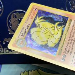 Ninetales - Black Flame Shadowless Holo 12/102 Base Set Pokemon TCG MP - Image 5