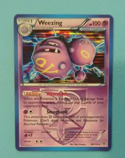 Pokemon TCG Weezing 58/135 BW Plasma Storm Reverse Holo Rare NM - Image 1