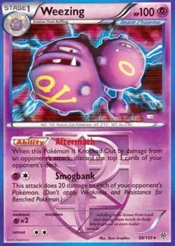 Weezing 58/135 Plasma Storm Deck Exclusive Non Holo Rare -LP- Pokemon DNA GAMES - Image 1