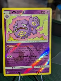 Pokemon TCG SM Unbroken Bonds Weezing 74/214 Reverse Holo Rare NM - Image 1