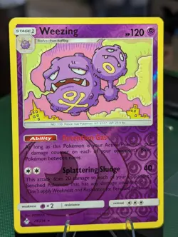 Pokemon TCG SM Unbroken Bonds Weezing 74/214 Reverse Holo Rare NM - Image 2