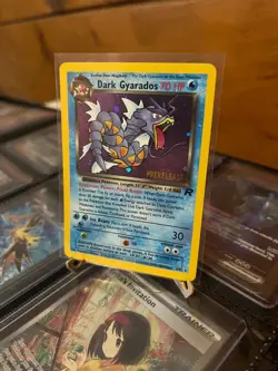 2000 Pokemon Team Rocket Dark Gyarados Prerelease Holo #8/82 NM/LP - Image 1