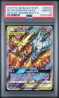 Moltres Zapdos Articuno GX #SM210 2019 Pokemon Sm Black Star Promo PSA 10 250001 - Image 1