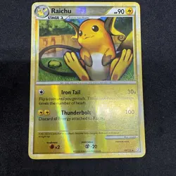 Raichu 10/123 Reverse Holo HeartGold SoulSilver HGSS Pokemon - LP/NM - Image 4