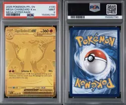 Pokemon Mega Charizard X Ex Mega Hyper Rare Holo 130/094 Phantasmal Flames PSA 9 - Image 5