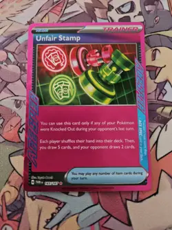 Unfair Stamp Ace Spec English Pokemon Twilight Masquerade 165/167 NM TOPLOADER - Image 1
