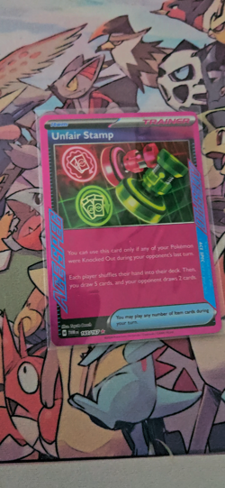 Unfair Stamp Ace Spec English Pokemon Twilight Masquerade 165/167 NM TOPLOADER - Image 2