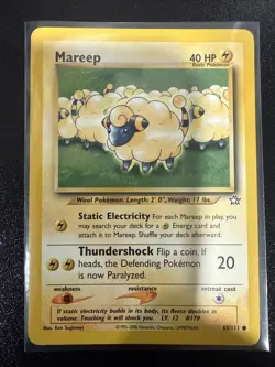 Pokemon TCG Mareep Neo Genesis Set - Unlimited 65/111 WOTC Vintage! 2000! - Image 1