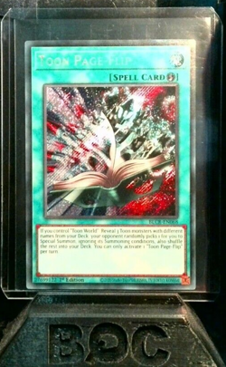 Toon Page-Flip - BLCR-EN068 - 1st Edition - Secret Rare - M/NM - Yu-Gi-Oh! - Image 1