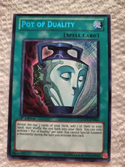Yugioh Pot of Duality DREV-EN062 Secret Rare 1st Ed LP - Image 1