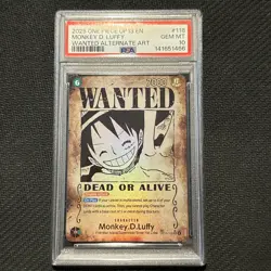One Piece Monkey.D.Luffy Carrying On His Will OP13-118 WANTED POSTER SP PSA 10 - Image 1