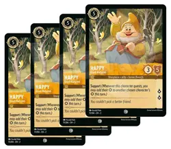 Disney Lorcana Happy Good-Natured x 4 - NM - Floodborn - Plus Free Card - Image 1