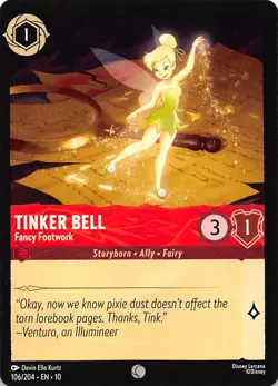 Tinker Bell Fancy Footwork 106/204 Whispers in the Well Disney Lorcana - Image 1