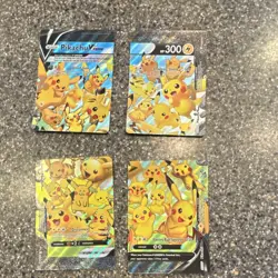 Pokemon Pikachu V-UNION Holo 4-Card Set English TCG Standard Size - Image 1