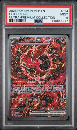 PSA 9 024 MEP EN ORICORIO ex Phantasmal Flames UPC Promo Pokemon Card MINT - Image 1