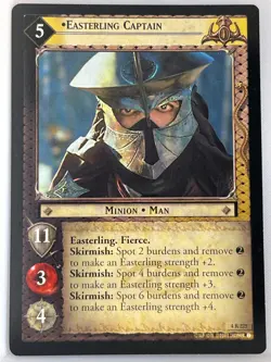 LORD OF THE RINGS TCG TWO TOWERS RARE CARD 4R225 EASTERLING CAPTAIN lp - Image 1
