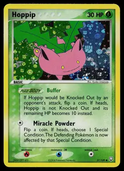 Pokemon Card - Hoppip Team Rocket Returns 57/109 Common Reverse Holo Stamped - Image 1