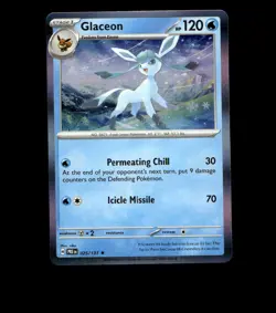 Glaceon - 025/131 - Prismatic Evolutions - Holo Near Mint Pokemon Card TCG - Image 1