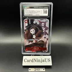 CGC GEM MINT 10 Brook OP01-022 UC 25th Edition Parallel ONE PIECE Card Game 38 - Image 1