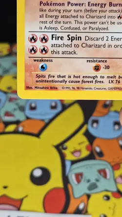 Pokemon Charizard Base Set Holo Rare Card 4/102 Vintage - Image 4