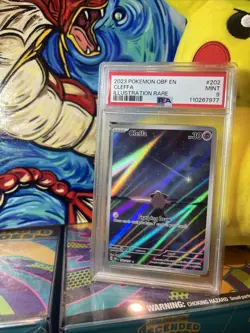 Cleffa Pokemon TCG Obsidian Flames Holo Card 202/197 PSA 9 - Image 1
