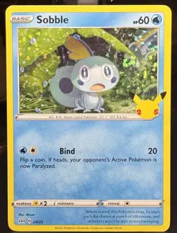 Pokemon Pokemon TCG Sobble 024/025 McDonald's 25th Anniversary Promo Holo Card - Image 1