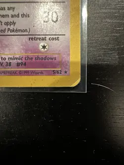 Gengar 1999 Fossil Holo & 2002 Legendary reverse Holo Pokemon Card Lot MP/HP - Image 4