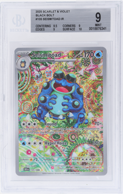 2025 Pokemon Black Bolt Seismitoad Illustration Rare #105 BGS 9 - Image 1